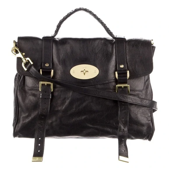 Mulberry Black Leather Satchel - Picture 1 of 12